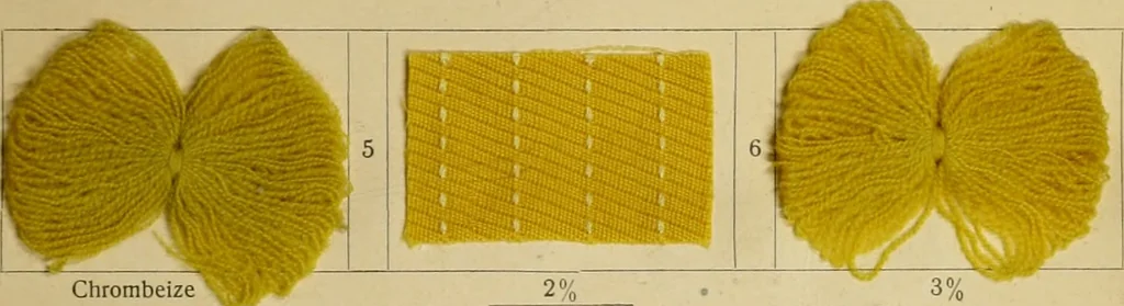 An illustration from Die Wollfarbstoffe des Jahres 1913 = b Wool colours 1913, 1913, leaf 14