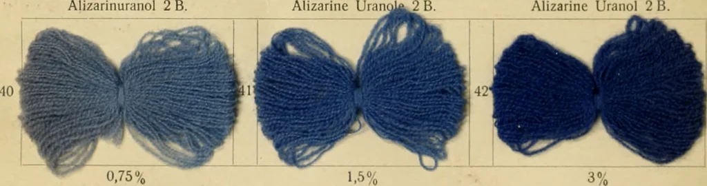 An illustration from Die Wollfarbstoffe des Jahres 1913 = b Wool colours 1913, 1913, leaf 29