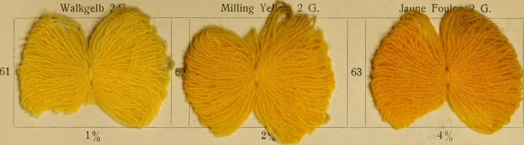An illustration from Die Wollfarbstoffe des Jahres 1913 = b Wool colours 1913, 1913, leaf 48