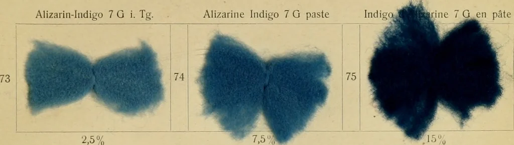 An illustration from Die Wollfarbstoffe des Jahres 1913 = b Wool colours 1913, 1913, leaf 54
