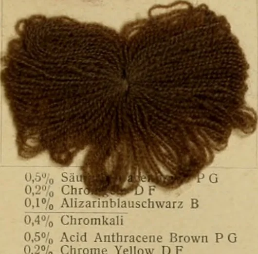 An illustration from Die Wollfarbstoffe des Jahres 1913 = b Wool colours 1913, 1913, leaf 56