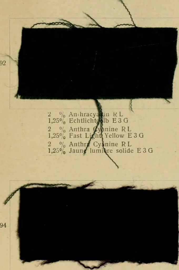 An illustration from Die Wollfarbstoffe des Jahres 1913 = b Wool colours 1913, 1913, leaf 58
