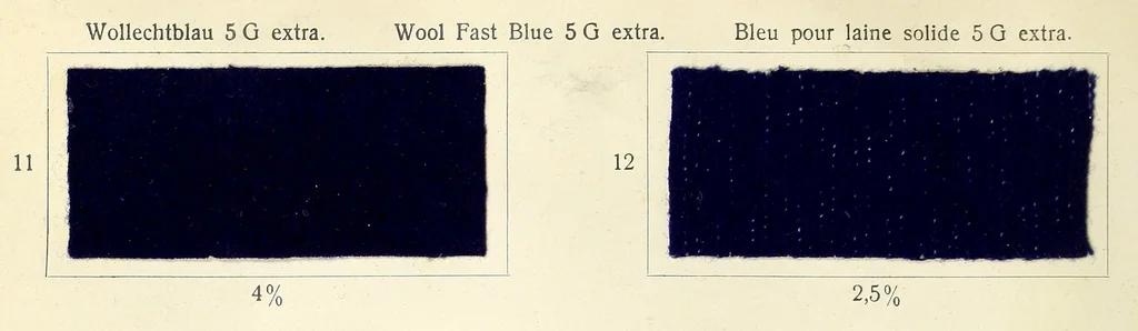 An illustration from Die Wollfarbstoffe des Jahres 1912 = Wool colours 1912 = Les colorants pour laine de l'année 1912, 1912, leaf 20