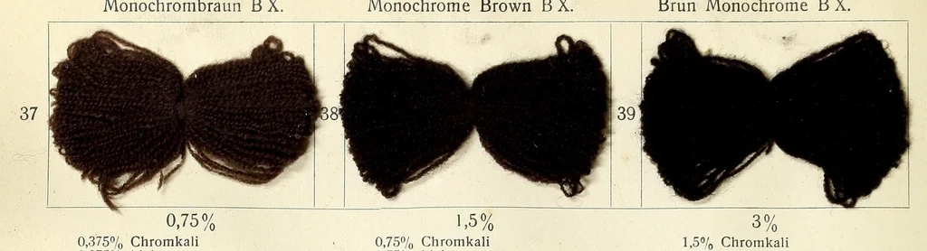 An illustration from Die Wollfarbstoffe des Jahres 1912 = Wool colours 1912 = Les colorants pour laine de l'année 1912, 1912, leaf 34