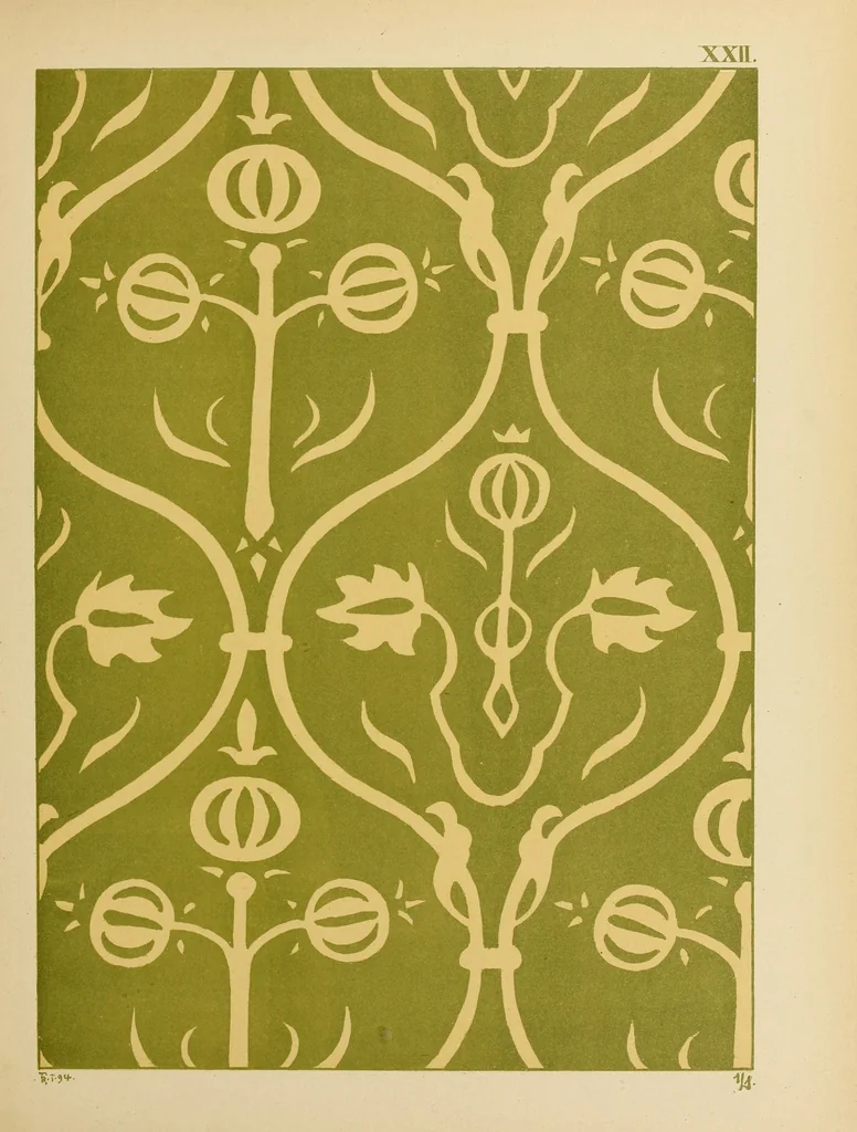 An illustration from Die Zeugdrucke der byzantinischen, romanischen, gothischen und spätern Kunstepochen, 1894, leaf 109