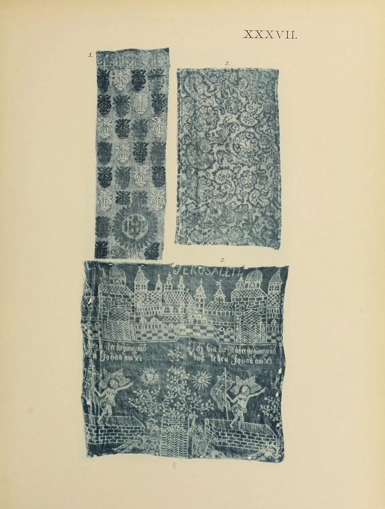 An illustration from Die Zeugdrucke der byzantinischen, romanischen, gothischen und spätern Kunstepochen, 1894, leaf 139