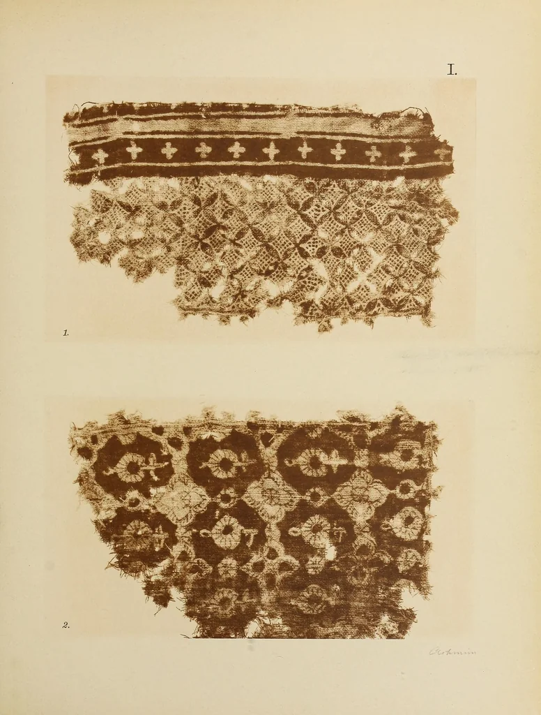 An illustration from Die Zeugdrucke der byzantinischen, romanischen, gothischen und spätern Kunstepochen, 1894, leaf 67