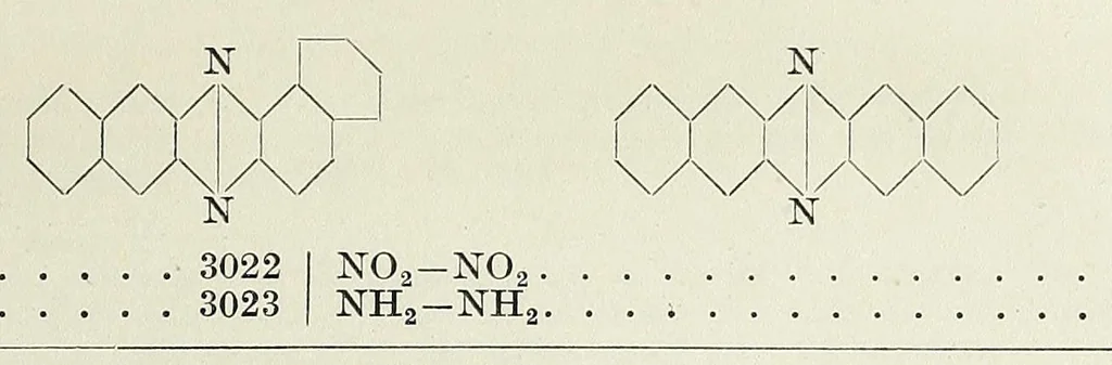 An illustration from Die Zwischenproducte der Teerfarbenfabrikation : ein Tabellenwerke für den praktischen Gebrauch nach der Patentliteratur, 1920, leaf 507