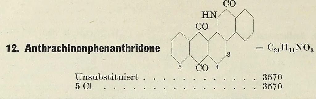 An illustration from Die Zwischenproducte der Teerfarbenfabrikation : ein Tabellenwerke für den praktischen Gebrauch nach der Patentliteratur, 1920, leaf 602