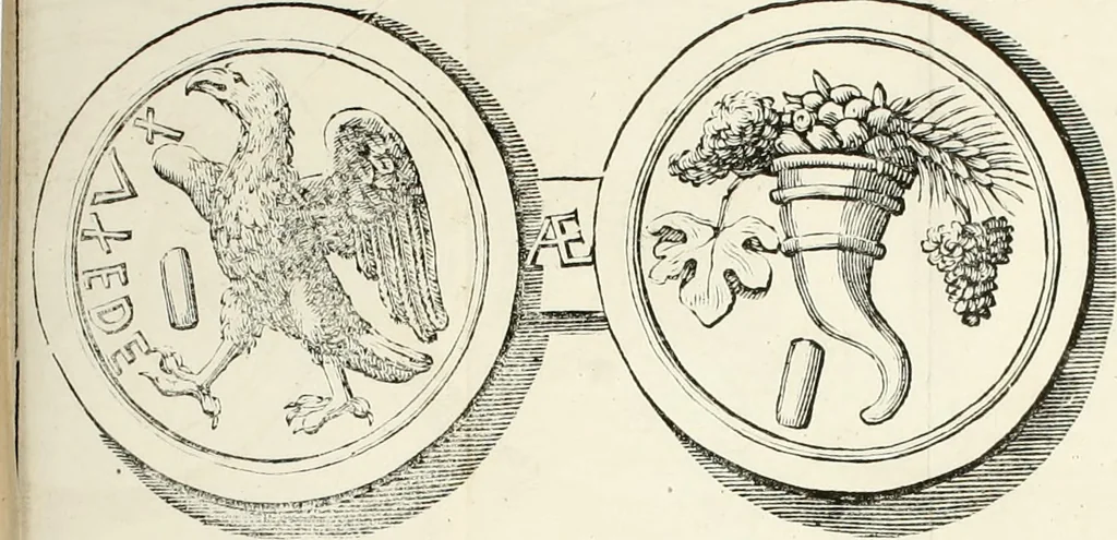 An illustration from Difesa dell' alfabeto degli antichi Toscani pubblicato nel MDCCXXXVII dall' autore del Museo etrusco : disapprovato dall' illustrissimo sig. marchese Scipione Maffei nel tomo V. delle sue Osservazioni letterarie, date in luce in Verona : con tavole e figure, 1742, leaf 147