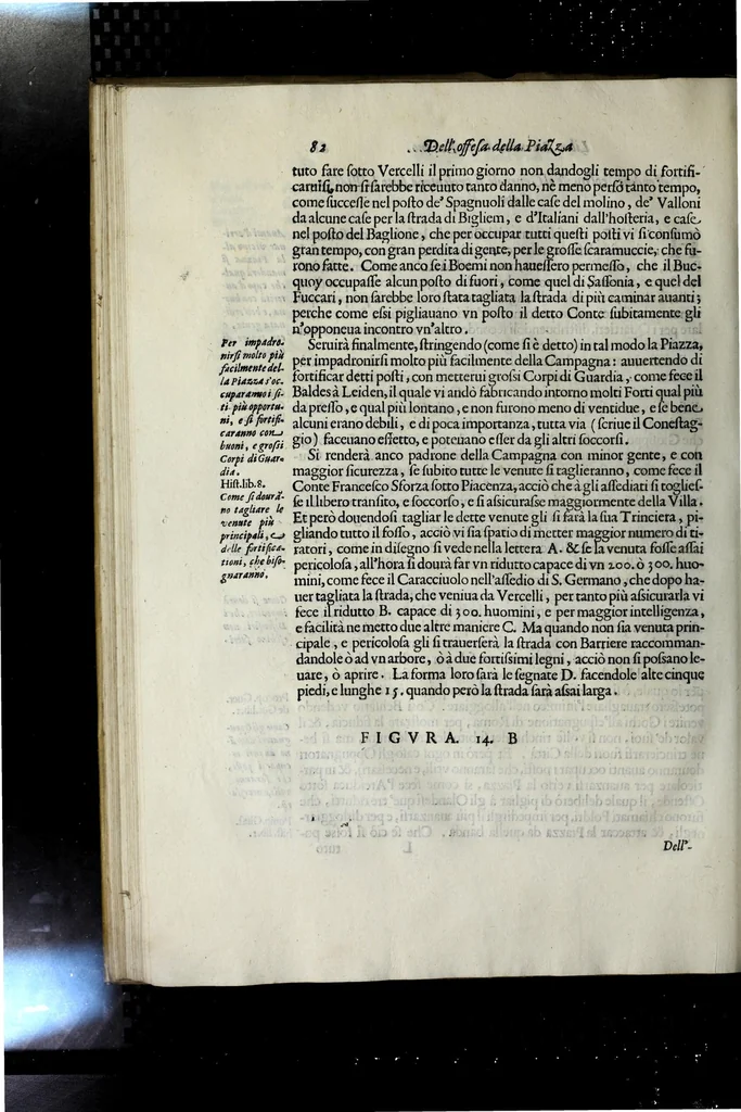 An illustration from Difesa et offesa delle piazze, 1654, leaf 154