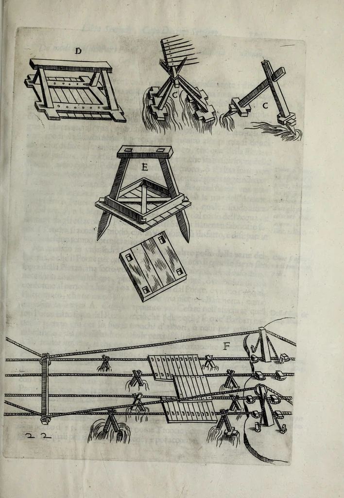 An illustration from Difesa et offesa delle piazze, 1654, leaf 183