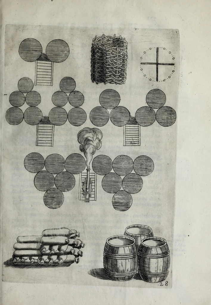An illustration from Difesa et offesa delle piazze, 1654, leaf 201
