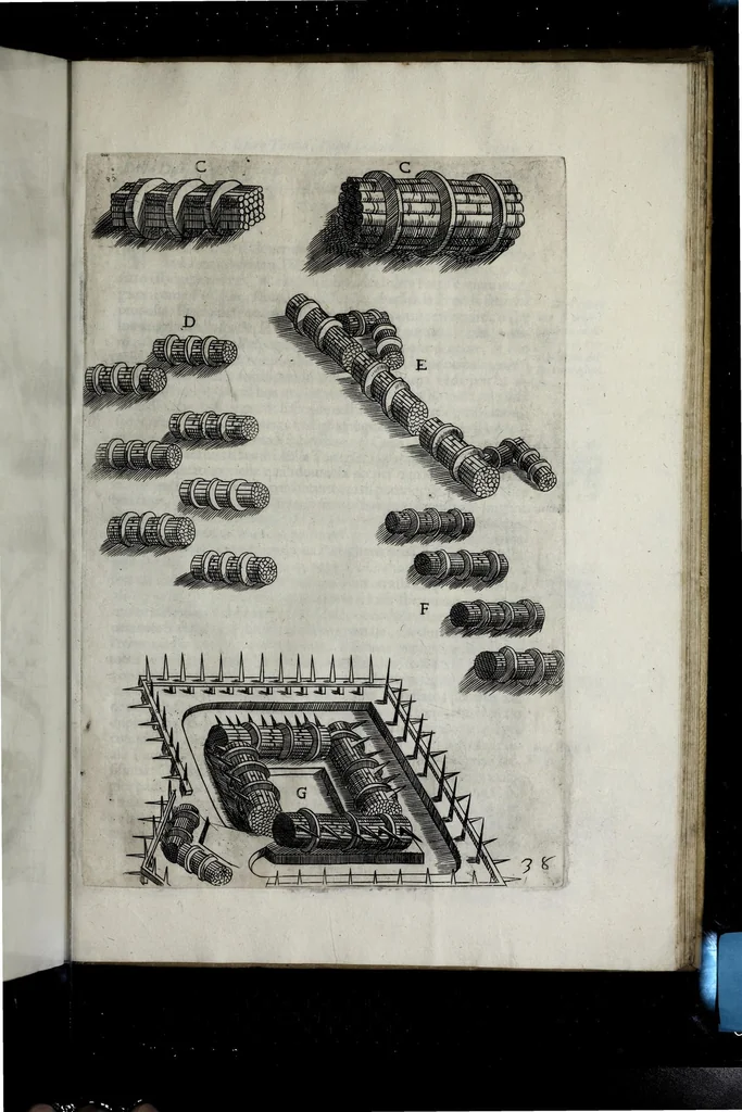 An illustration from Difesa et offesa delle piazze, 1654, leaf 243