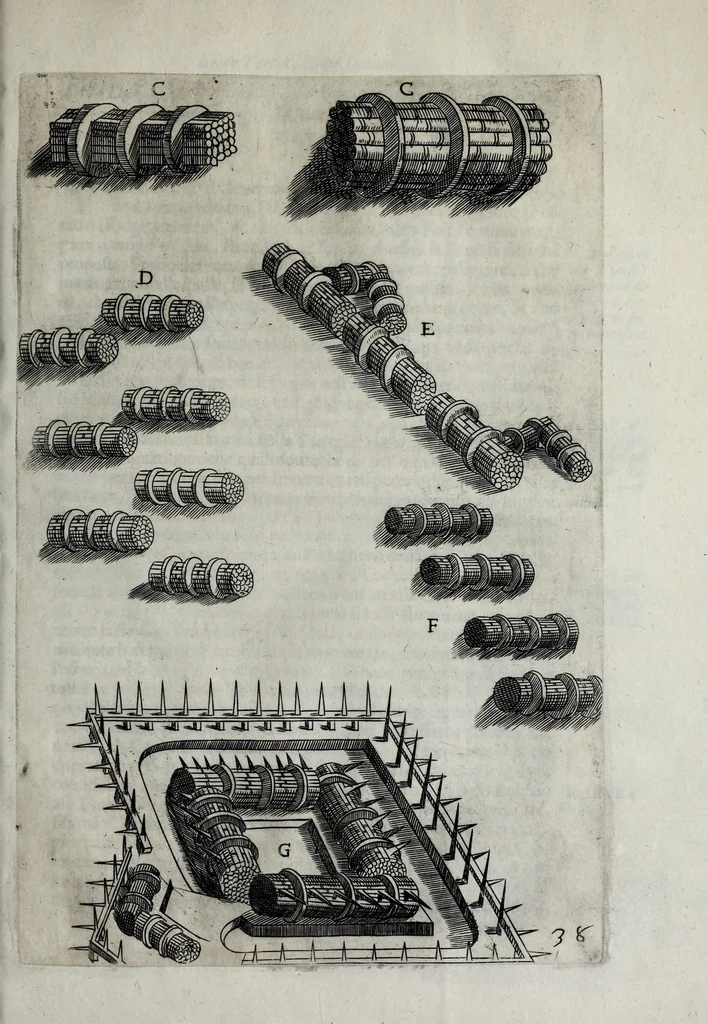 An illustration from Difesa et offesa delle piazze, 1654, leaf 245