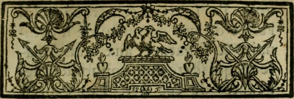 An illustration from Catalogue raisonné des differens effets curieux & rares contenus dans le cabinet de feu M. le chevalier de La Roque : ce cabinet renferme une collection considerable de tableaux, de desseins, & d'estampes des meilleurs maîtres; de figures de bronze & de marbre; de porcelaines anciennes ... de pierres ... de coquilles, & enfin de nombre d'autres morceaux interressans de divers genres, 1745, leaf 42
