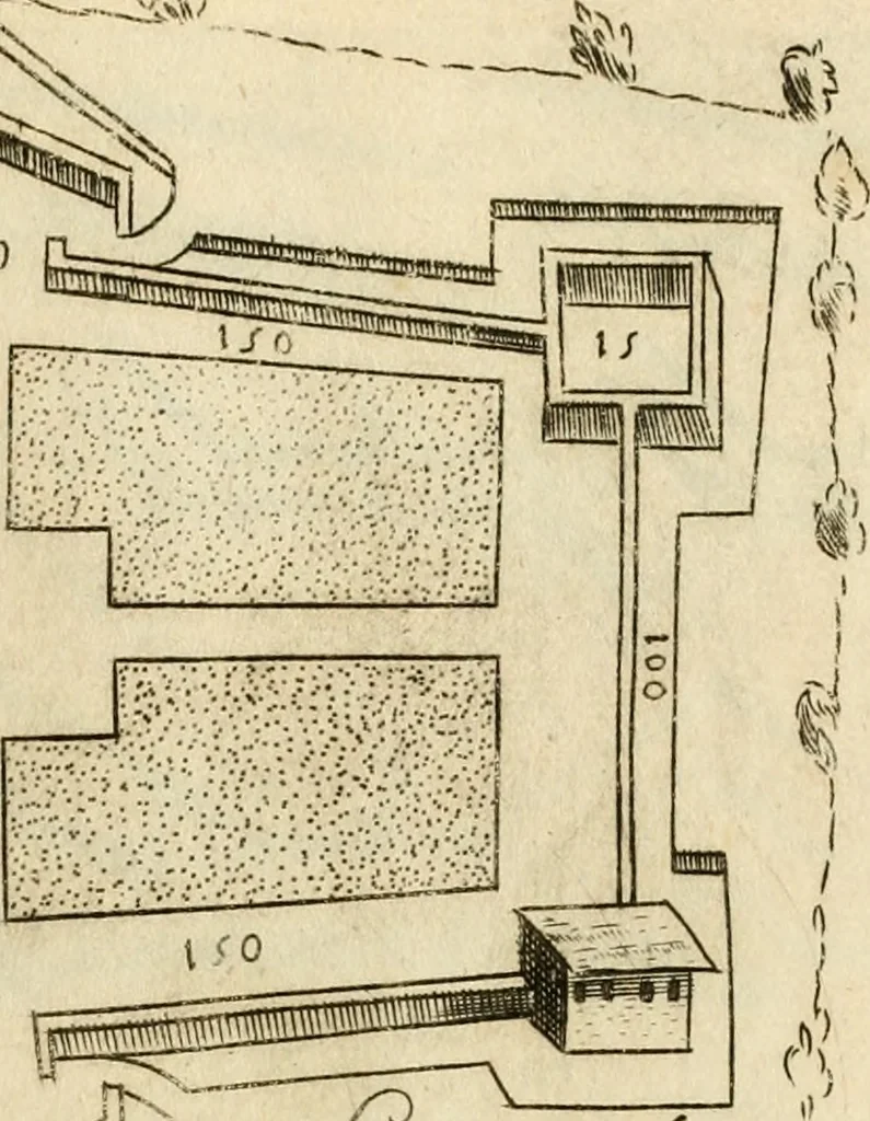 An illustration from Diffesa et offesa delle piazze, 1630, leaf 140