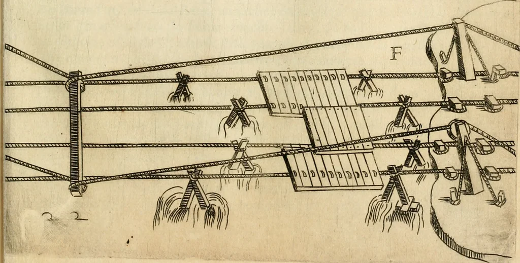An illustration from Diffesa et offesa delle piazze, 1630, leaf 148