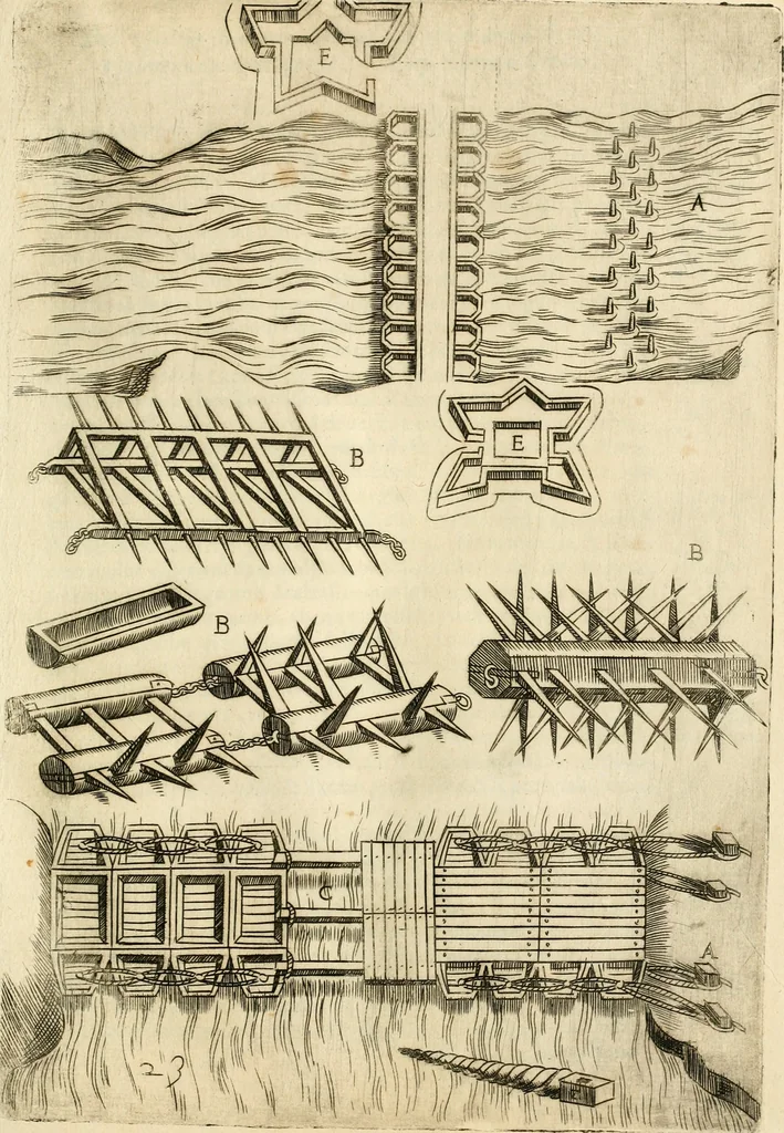An illustration from Diffesa et offesa delle piazze, 1630, leaf 152