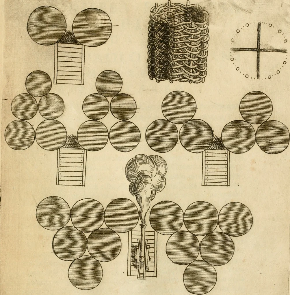 An illustration from Diffesa et offesa delle piazze, 1630, leaf 166