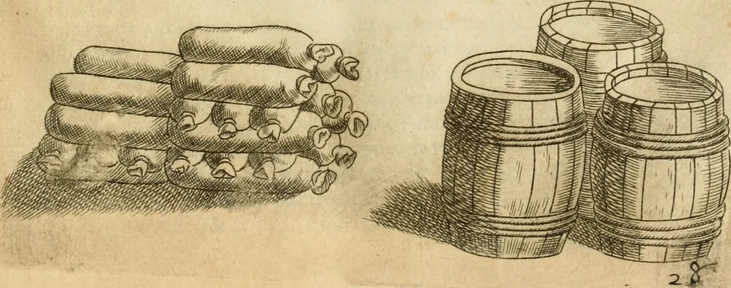 An illustration from Diffesa et offesa delle piazze, 1630, leaf 166