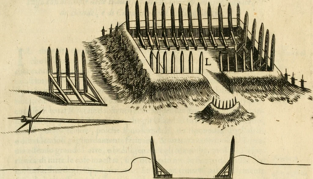 An illustration from Diffesa et offesa delle piazze, 1630, leaf 218