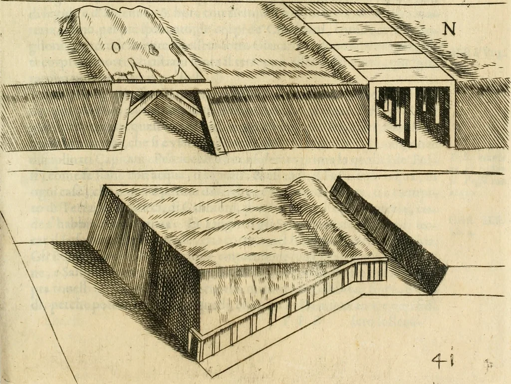 An illustration from Diffesa et offesa delle piazze, 1630, leaf 218