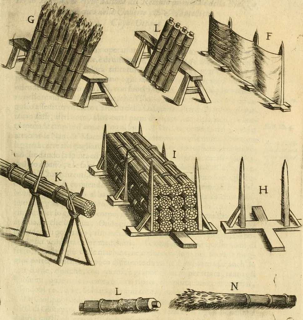 An illustration from Diffesa et offesa delle piazze, 1630, leaf 226