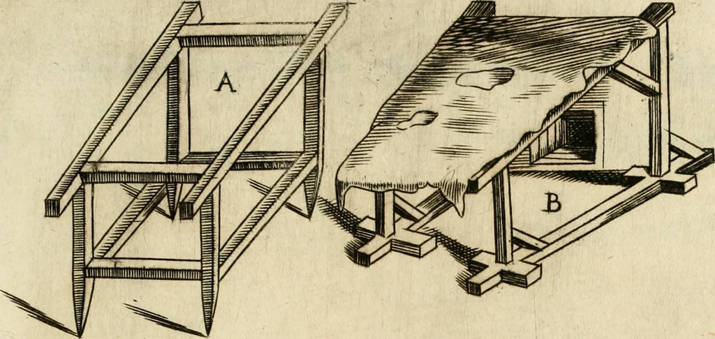 An illustration from Diffesa et offesa delle piazze, 1630, leaf 246