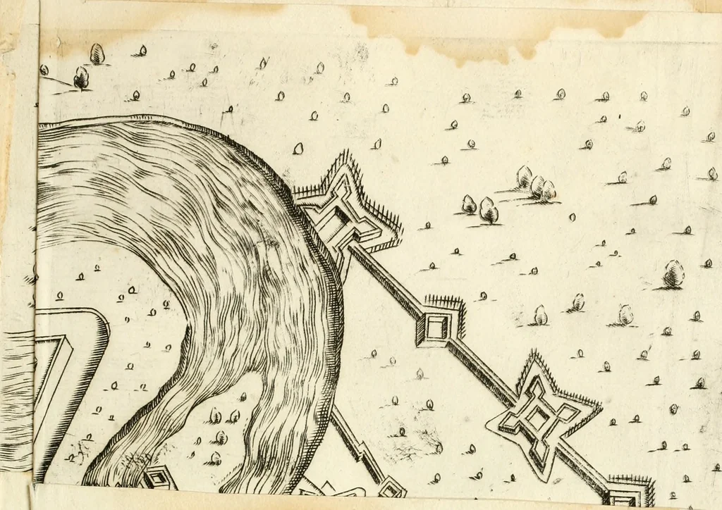An illustration from Diffesa et offesa delle piazze, 1630, leaf 316