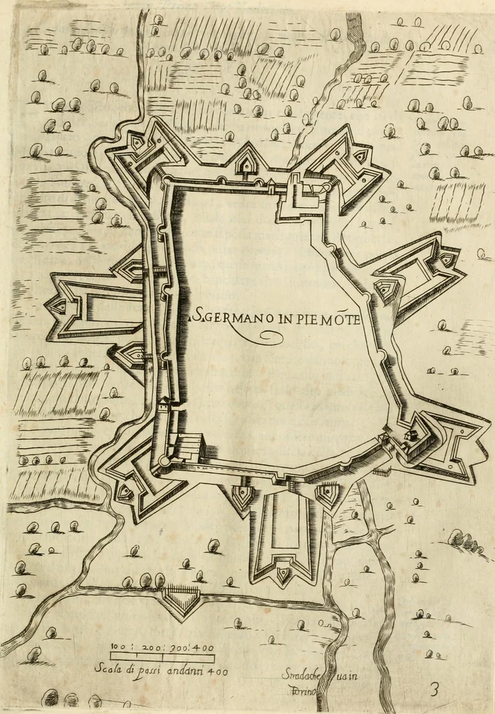An illustration from Diffesa et offesa delle piazze, 1630, leaf 46