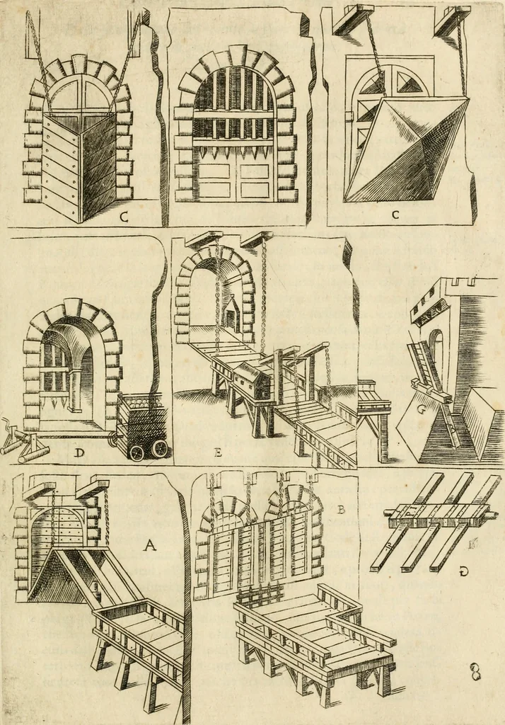 An illustration from Diffesa et offesa delle piazze, 1630, leaf 62