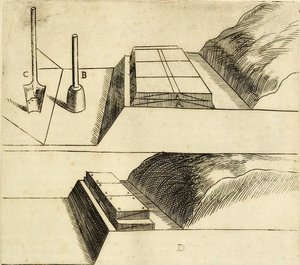 An illustration from Diffesa et offesa delle piazze, 1630, leaf 78