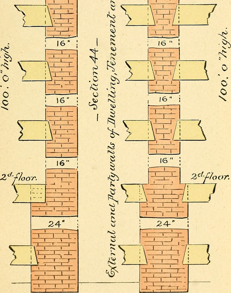 An illustration from Digest of the statutes relating to the inspection and constrution of buildings in the city of Boston, 1886, 1886, leaf 44