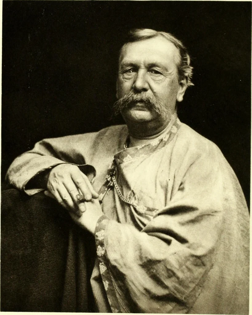 An illustration from The digressions of V., written for his own fun and that of his friends, 1910, leaf 10
