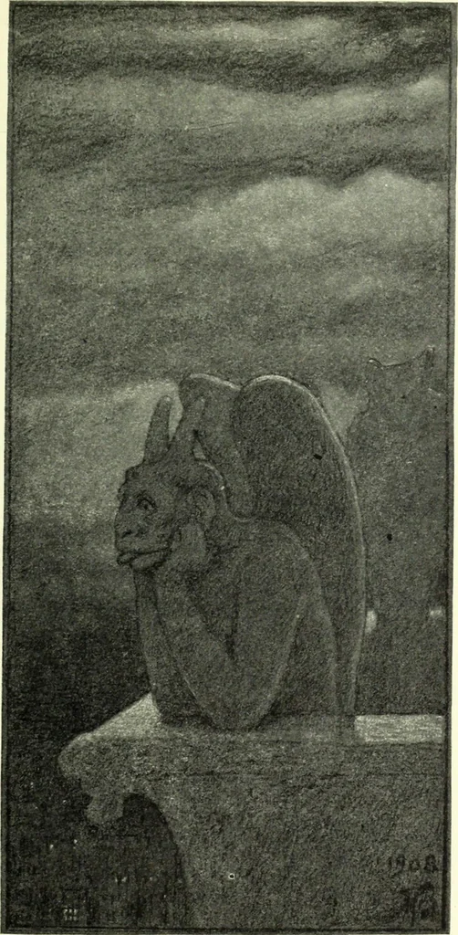 An illustration from The digressions of V., written for his own fun and that of his friends, 1910, leaf 157