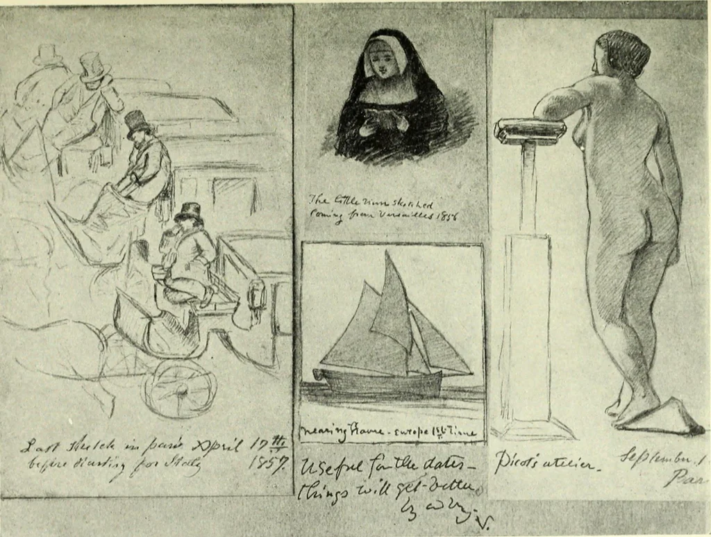 An illustration from The digressions of V., written for his own fun and that of his friends, 1910, leaf 161