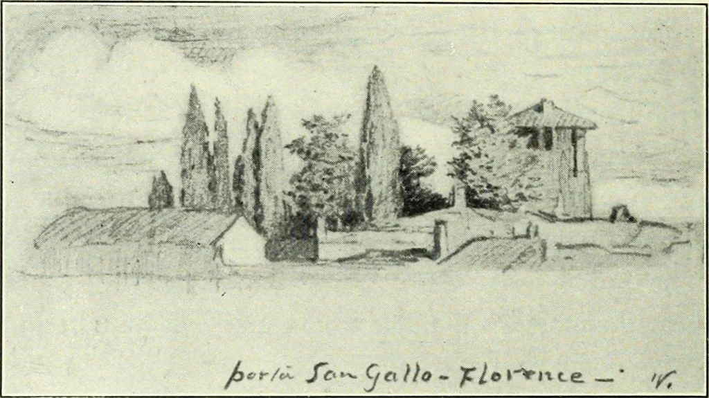 An illustration from The digressions of V., written for his own fun and that of his friends, 1910, leaf 202