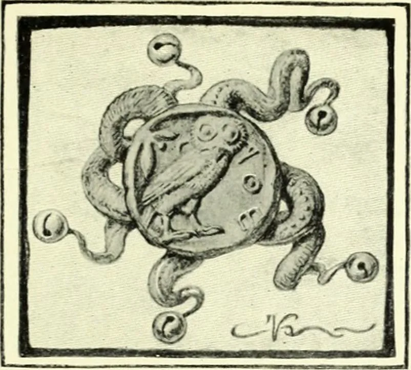 An illustration from The digressions of V., written for his own fun and that of his friends, 1910, leaf 225