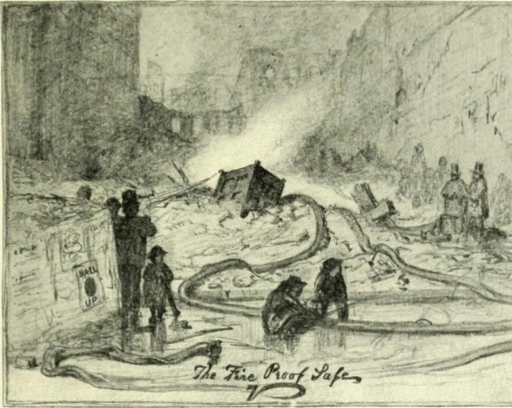 An illustration from The digressions of V., written for his own fun and that of his friends, 1910, leaf 237