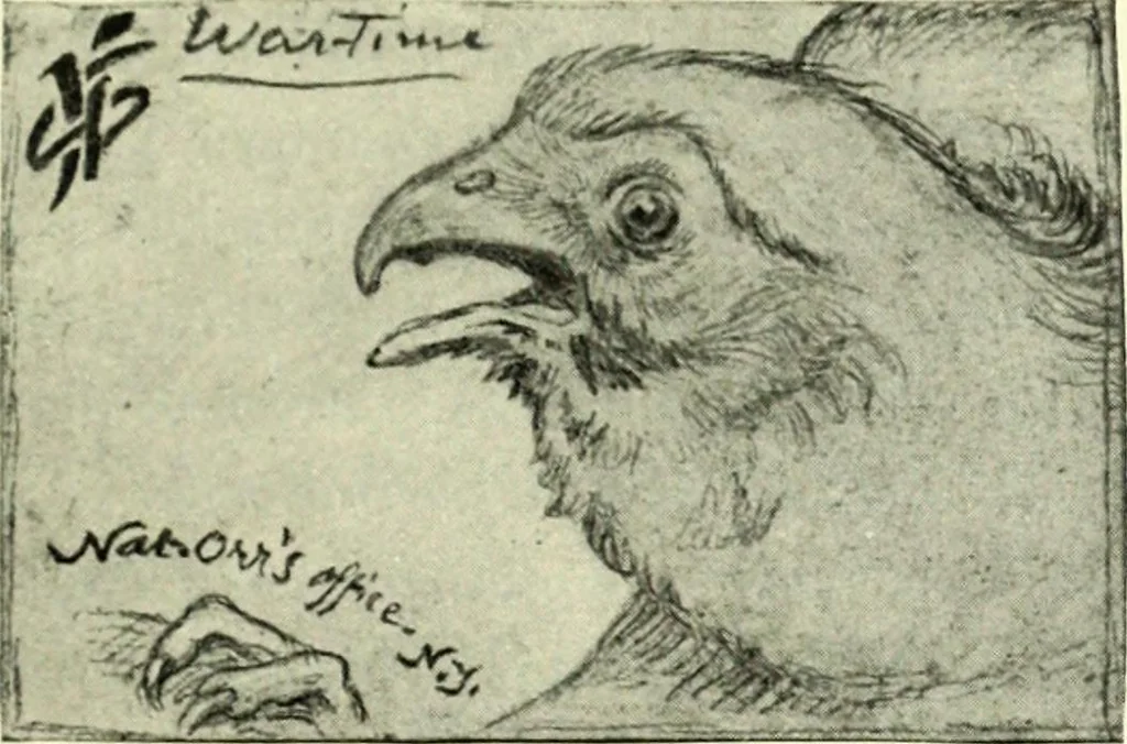 An illustration from The digressions of V., written for his own fun and that of his friends, 1910, leaf 255