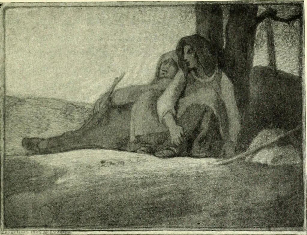 An illustration from The digressions of V., written for his own fun and that of his friends, 1910, leaf 299