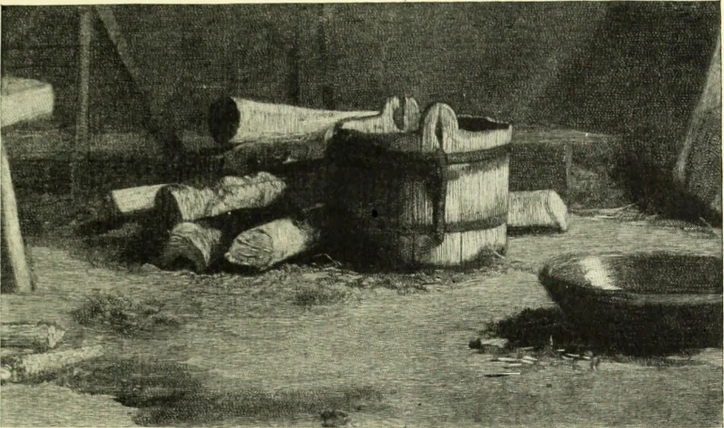 An illustration from The digressions of V., written for his own fun and that of his friends, 1910, leaf 309
