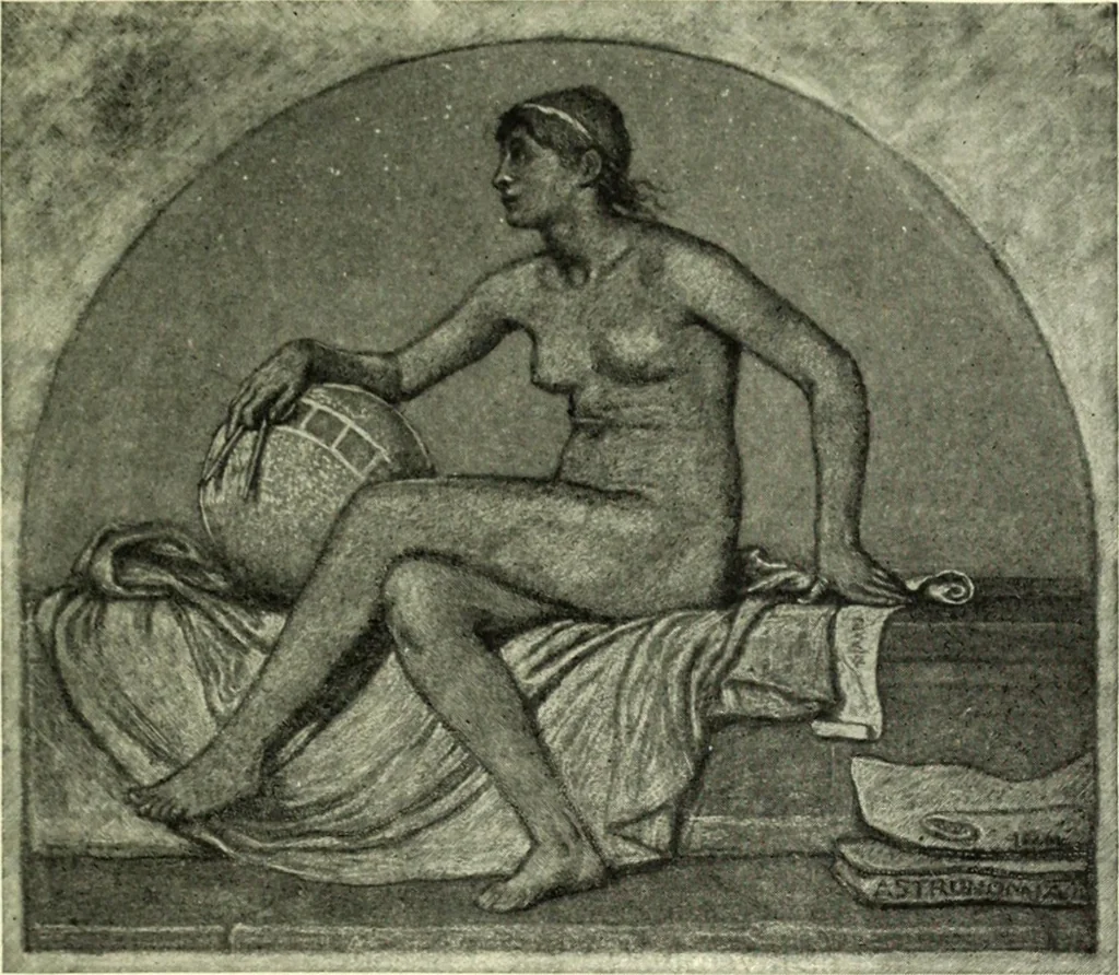 An illustration from The digressions of V., written for his own fun and that of his friends, 1910, leaf 355