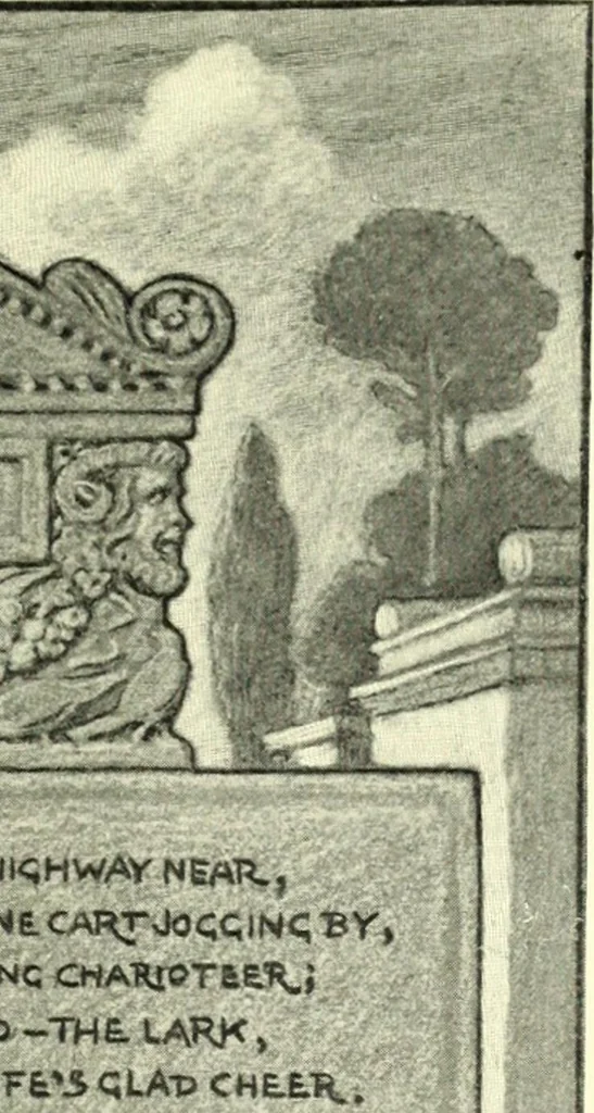An illustration from The digressions of V., written for his own fun and that of his friends, 1910, leaf 369