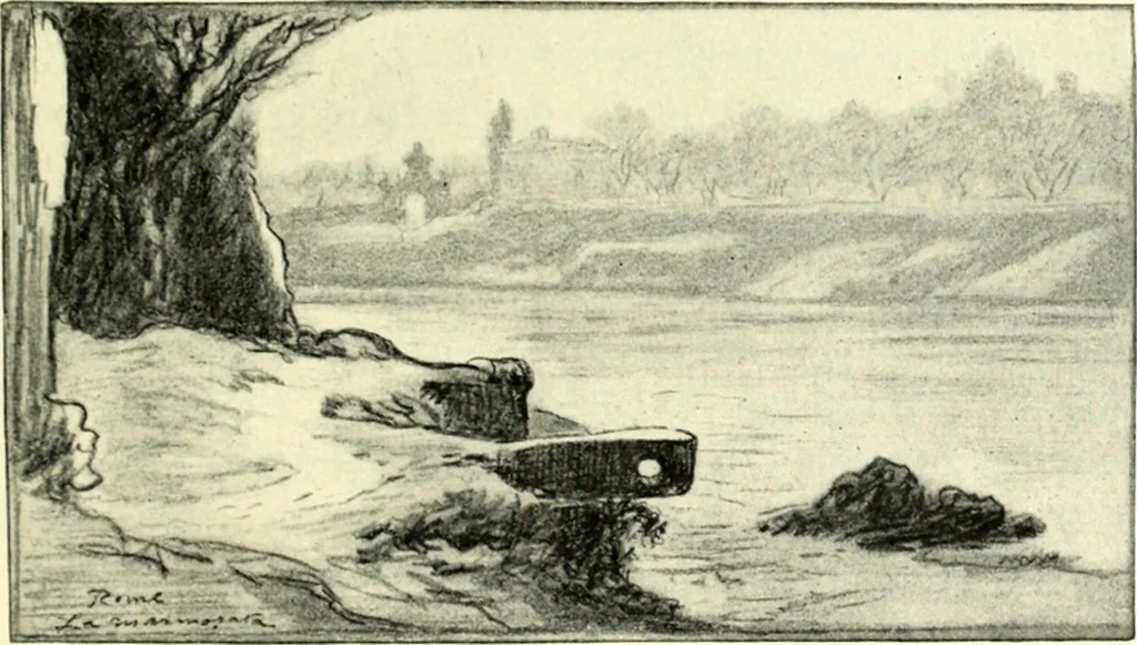 An illustration from The digressions of V., written for his own fun and that of his friends, 1910, leaf 373