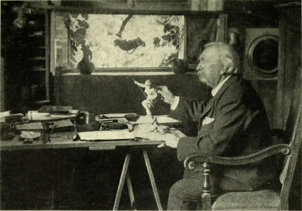 An illustration from The digressions of V., written for his own fun and that of his friends, 1910, leaf 493