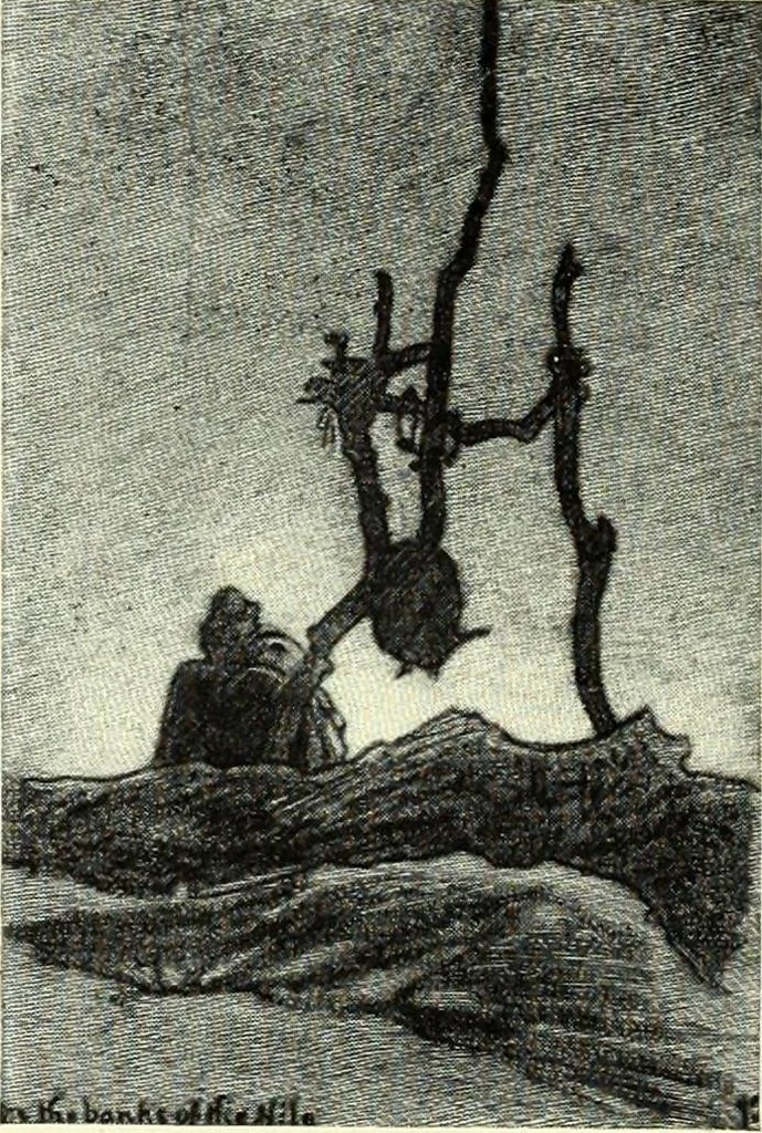 An illustration from The digressions of V., written for his own fun and that of his friends, 1910, leaf 496