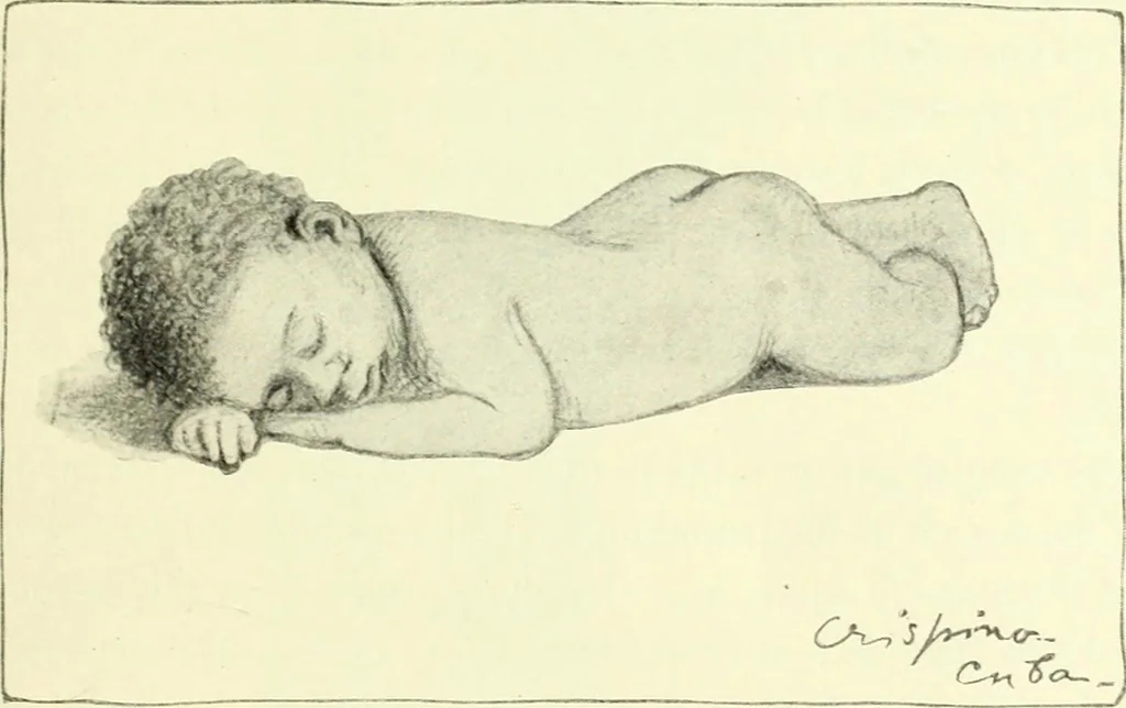 An illustration from The digressions of V., written for his own fun and that of his friends, 1910, leaf 59