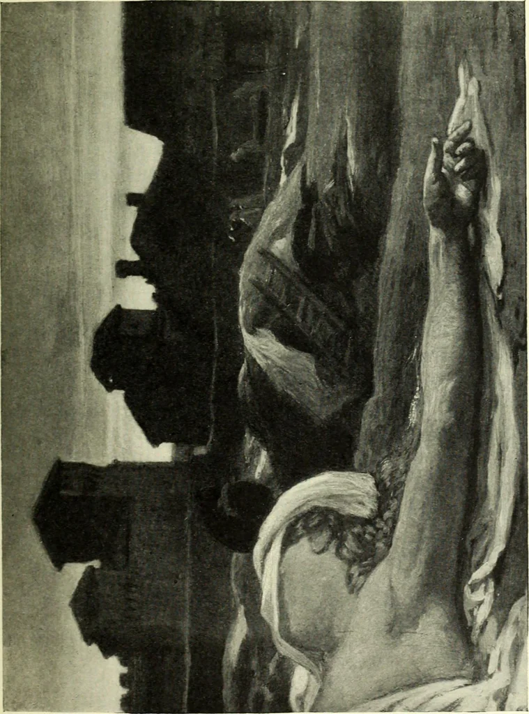 An illustration from The digressions of V., written for his own fun and that of his friends, 1910, leaf 67